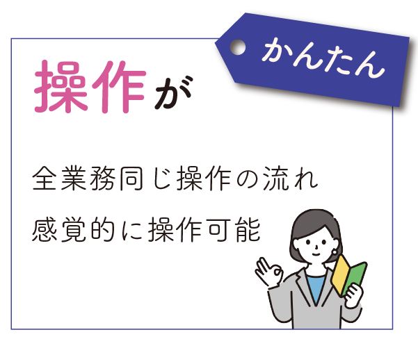 操作がかんたん