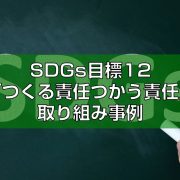 SDGs目標12「つくる責任つかう責任」システムを交えた取り組み事例見出し