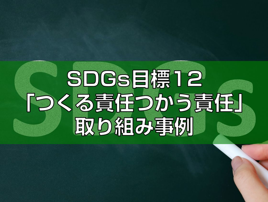 SDGs目標12「つくる責任つかう責任」システムを交えた取り組み事例見出し